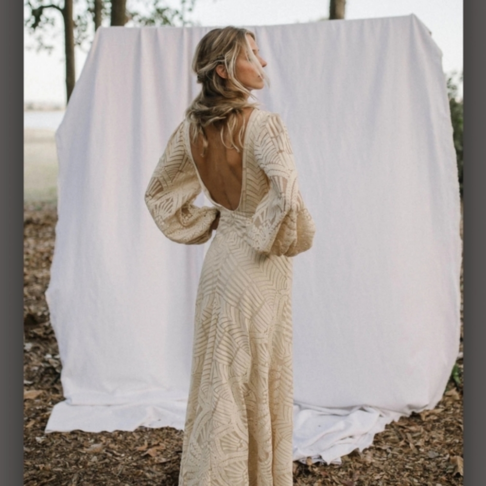 NWT Jen's Pirate Booty Topaz tea lace maxi dress